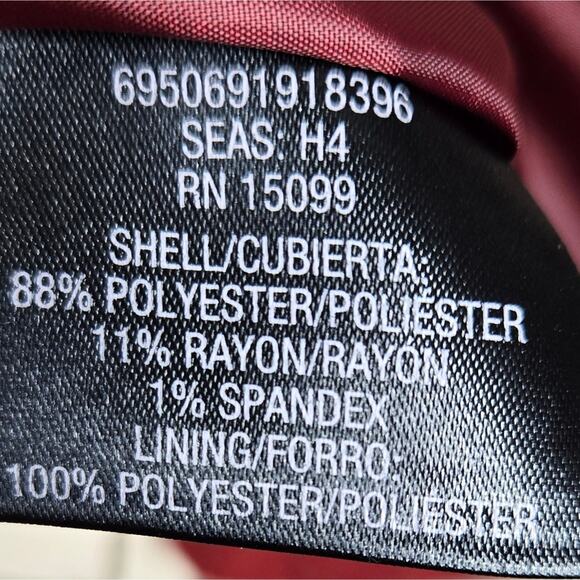 METAPHOR Womens Red Hooded Winter Coat Size M Button Front Fully Lined Pockets M - Picture 13 of 13